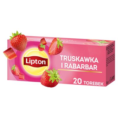Lipton Herbata owocowa truskawka i rabarbar 20 torebek 32g