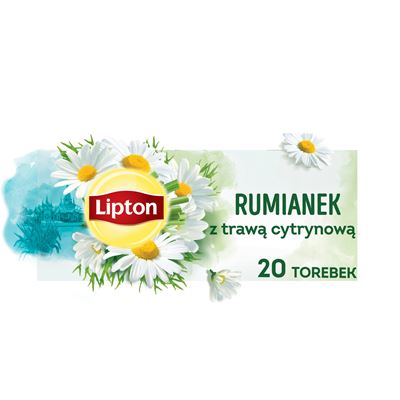 Lipton Rumianek z trawą cytrynową Herbata ziołowa 20 torebek 20g