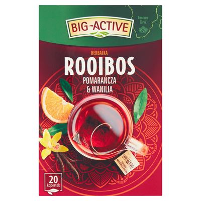 BIG-ACTIVE Rooibos Herbata pomarańcza&wanilia 20 kopert 30g
