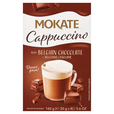 MOKATE Cappuccino Kawa z belgijską czekoladą 160g