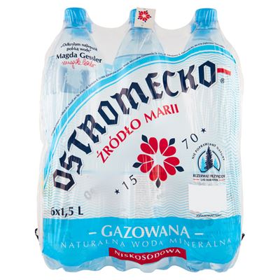 OSTROMECKO Woda mineralna gazowana 6 x 1,5 l