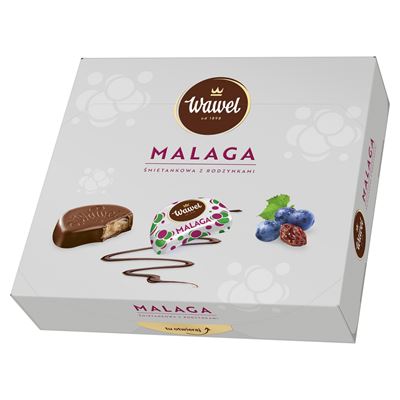 Wawel Malaga śmietankowa z rodzynkami 330g