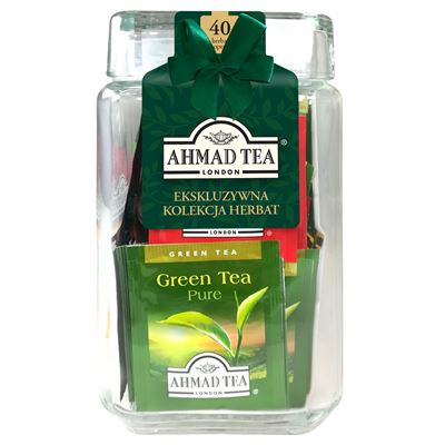 AHMAD TEA Ekskluzywna kolekcja herbat w słoiku 40 kopert 80g