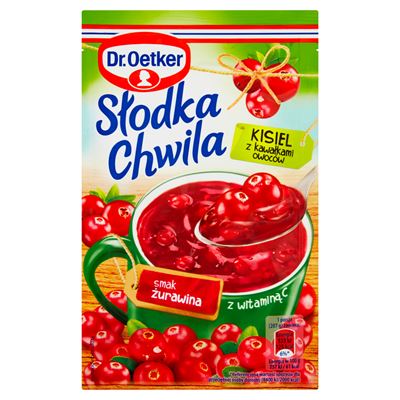 Dr.Oetker Słodka Chwila Kisiel z kawałkami owoców smak żurawinowy 31,5g