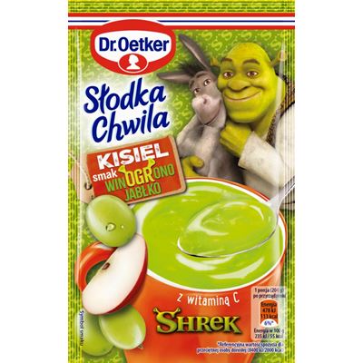 Dr.Oetker Słodka Chwila Shrek Kisiel o smaku winogrono-jabłko 29 g