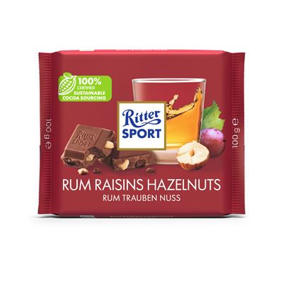 RITTER SPORT Czekolada Mleczna rum i bakalie 100 g