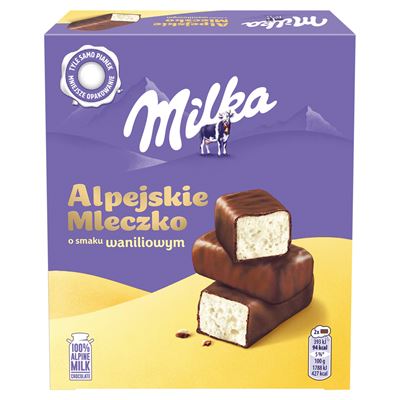 Milka Alpejskie Mleczko o smaku waniliowym 330 g