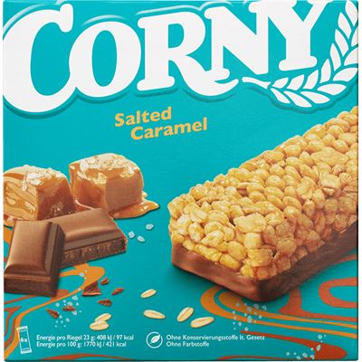 CORNY Baton zbożowy Słony karmel 6 x 23 g