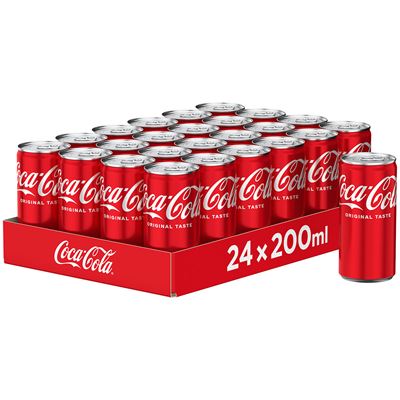 Coca-Cola Napój gazowany 24 x 200 ml puszka [kaucja]