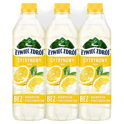 ŻYWIEC ZDRÓJ Z NUTĄ cytryny Napój niegazowany 6x500 ml [kaucja]