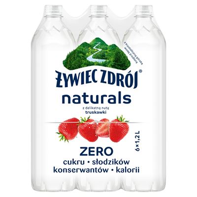 ŻYWIEC ZDRÓJ Naturals Truskawka woda mineralna niegazowana 6 x 1,2 l [kaucja]