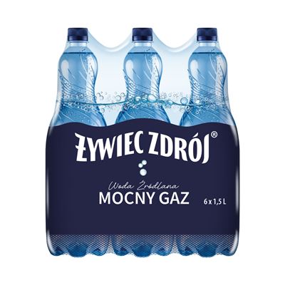 ŻYWIEC ZDRÓJ Woda źródlana mocny gaz 6 x 1,5 l [kaucja]