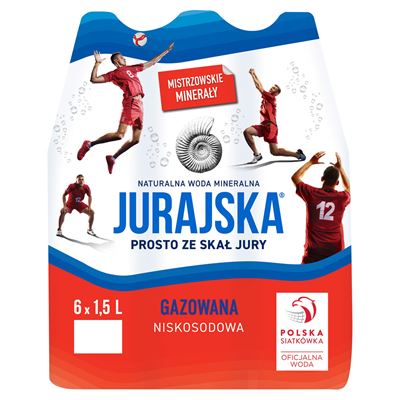 JURAJSKA Woda mineralna gazowana niskosodowa 6 x 1,5 l [kaucja]