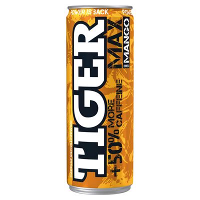 TIGER Max Mango Napój energetyzujący 12 x 250 ml puszka [kaucja]