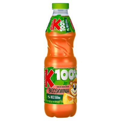 KUBUŚ Sok 100% jabłko marchew brzoskwinia 6 x 850 ml [kaucja]