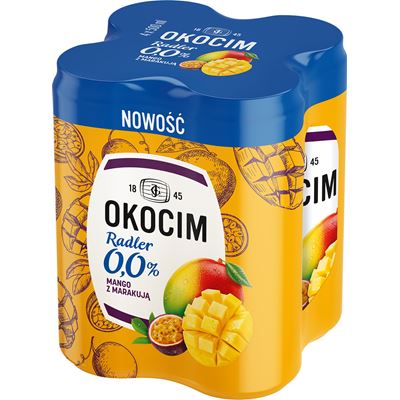 OKOCIM Mango z Marakują Piwo bezalkoholowe 4 x 500ml puszka [kaucja]