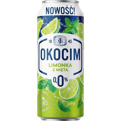 OKOCIM Limonka z Miętą Piwo bezalkoholowe 4 x 500ml puszka [kaucja]