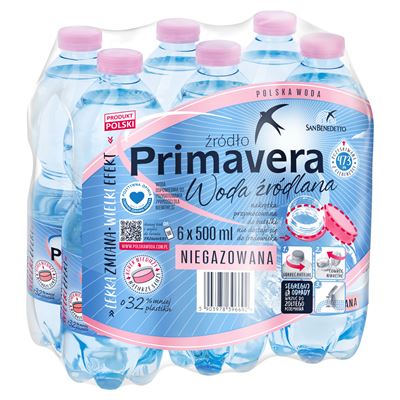 PRIMAVERA Woda źródlana niegazowana 6 x 500 ml [kaucja]