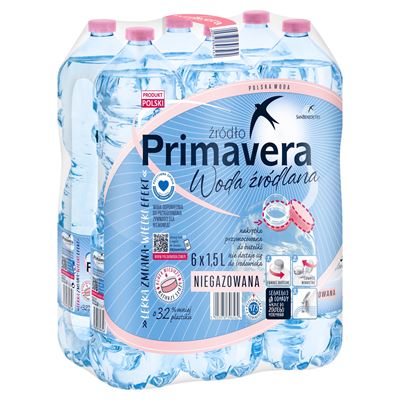 PRIMAVERA Woda źródlana niegazowana 6 x 1,5 l [kaucja]