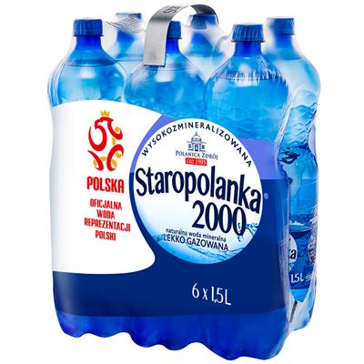 STAROPOLANKA 2000 Woda mineralna lekko gazowana 6 x 1,5 l [kaucja]