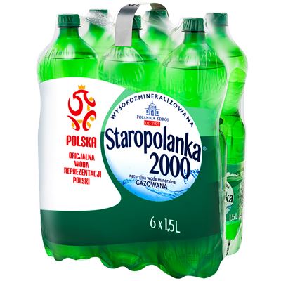 STAROPOLANKA 2000 Woda mineralna gazowana 6 x 1,5 l [kaucja]