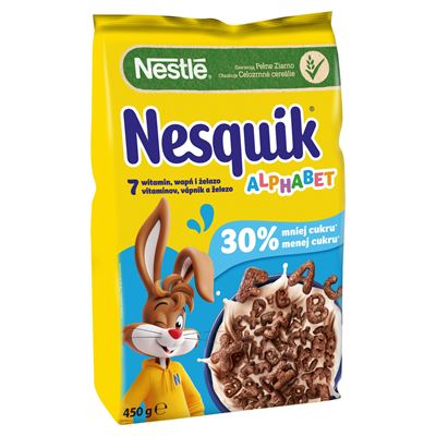 Nesquik Alphabet Zbożowe literki o smaku czekoladowym 450 g