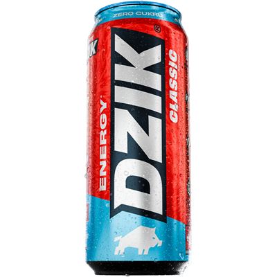 DZIK Gazowany napój energetyczny zero Klasyczny 24 x 500 ml puszka [kaucja]