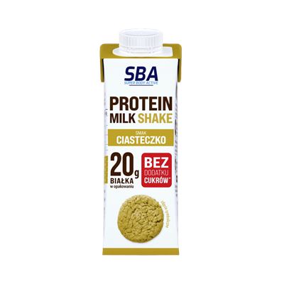 MLEKOVITA Super Body Active Napój mleczny proteinowy Ciasteczko 12 x 265 ml