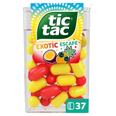 tic tac Exotic Escape draże o smaku ananasa i marakui 18 g