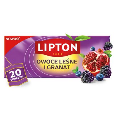 Lipton Herbatka owocowa Owoce leśne i granat 20 torebek 36 g
