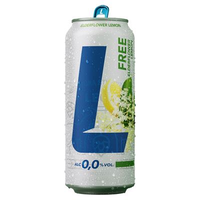 LECH FREE Piwo bezalkoholowe z napojem o smaku kwiatu bzu i cytryny 24 x 500 ml [kaucja]