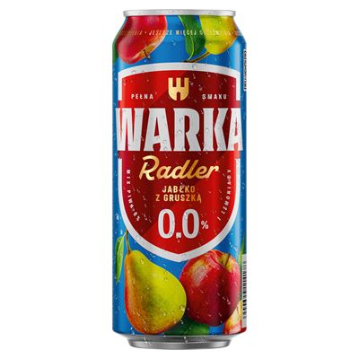 WARKA Napój piwny Radler 0% Jabłko i gruszka 4 x 500 ml [kaucja]