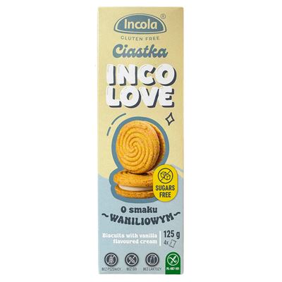 Incola Ciasteczka bezglutenowe Incolove Wanilia 125 g