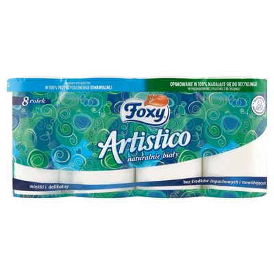 Foxy Artistico Papier toaletowy naturalnie biały 8 rolek