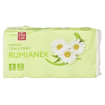 Fine Life Papier toaletowy 3-warstwowy Rumianek 8 rolek