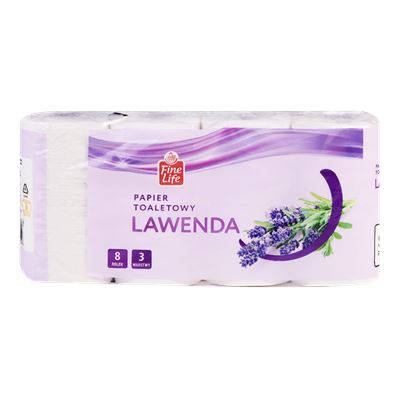 Fine Life Papier toaletowy 3-warstwowy Lawenda 8 rolek