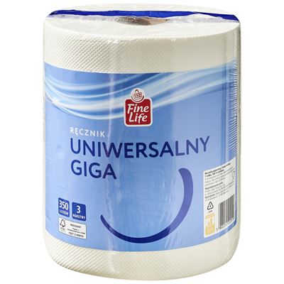 Fine Life Ręcznik papierowy uniwersalny Giga 350 listków 3 warstwowy 1 rolka