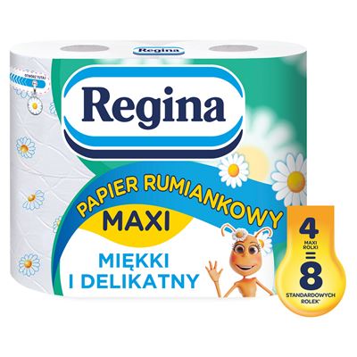 Regina MAXI Papier toaletowy rumiankowy 3 warstwowy 4 rolki