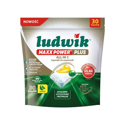 ludwik All in One Maxx Power Tabletki do zmywarek lemon 30 sztuk