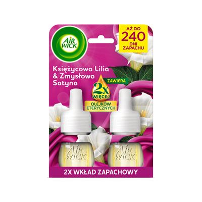 AIR WICK Essential Oils Wkład do elektrycznego odświeżacza powietrza Lilia & Zmysłowa Satyna 2 x 19 ml