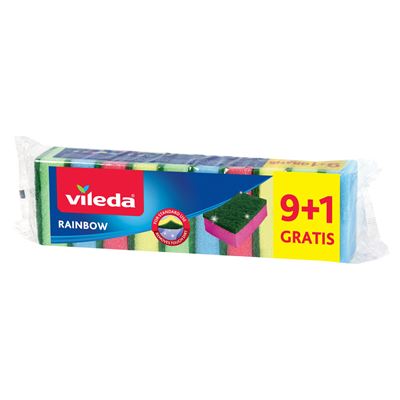 vileda Rainbow Zmywak kuchenny 10 sztuk