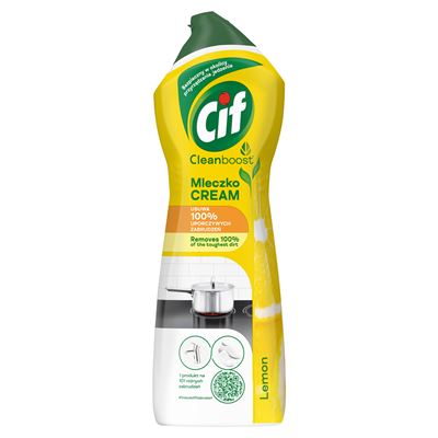 Cif Cream Lemon z mikrokryształkami Mleczko do czyszczenia powierzchni 780 g