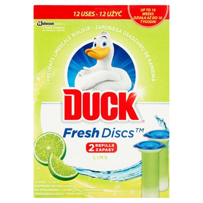DUCK Fresh Discs Lime Zapas krążka żelowego do toalety 72 ml (2 zapasy)