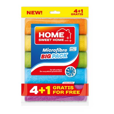 HOME SWEET HOME Mikrofibra 5 sztuk (4 + 1 gratis)