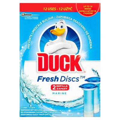 DUCK Fresh Discs Marine Zapas krążka żelowego do toalety 72 ml (2 zapasy)