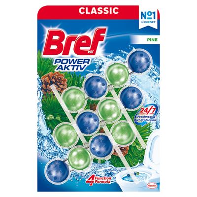 Bref WC Power Aktiv Zawieszka do muszli WC sosnowy las 50 g 3 sztuki