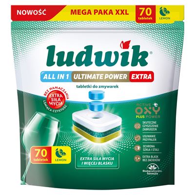 ludwik All in One Tabletki do zmywarek lemon 70 sztuk