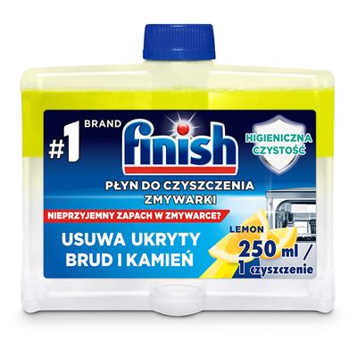 finish 5x Power Actions Płyn do czyszczenia zmywarki cytrynowy 250 ml