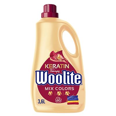 Woolite Płyn do prania tkanin do kolorów z keratyną 3,6 l (60 prań)