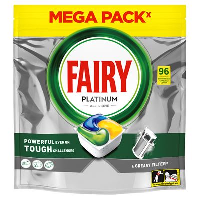 FAIRY Platinium All in One Lemon Kapsułki do zmywarki 96 sztuk